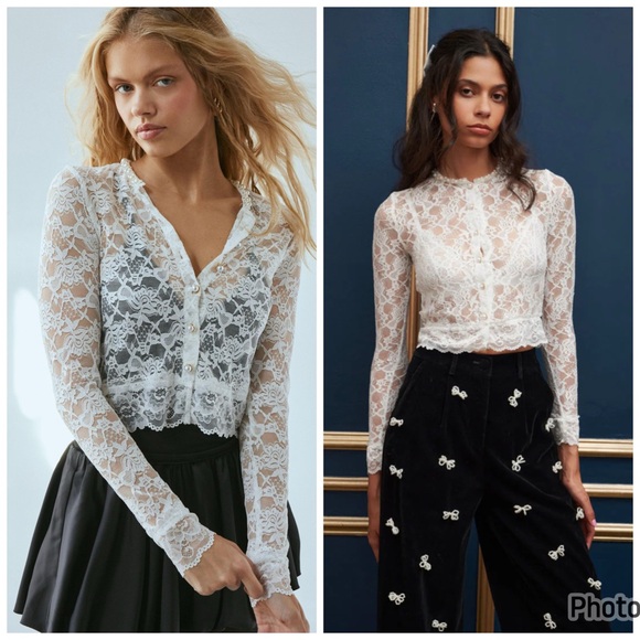 Sister‎ Jane Dream Lady Lace Top White Pearl XS - Picture 1 of 7